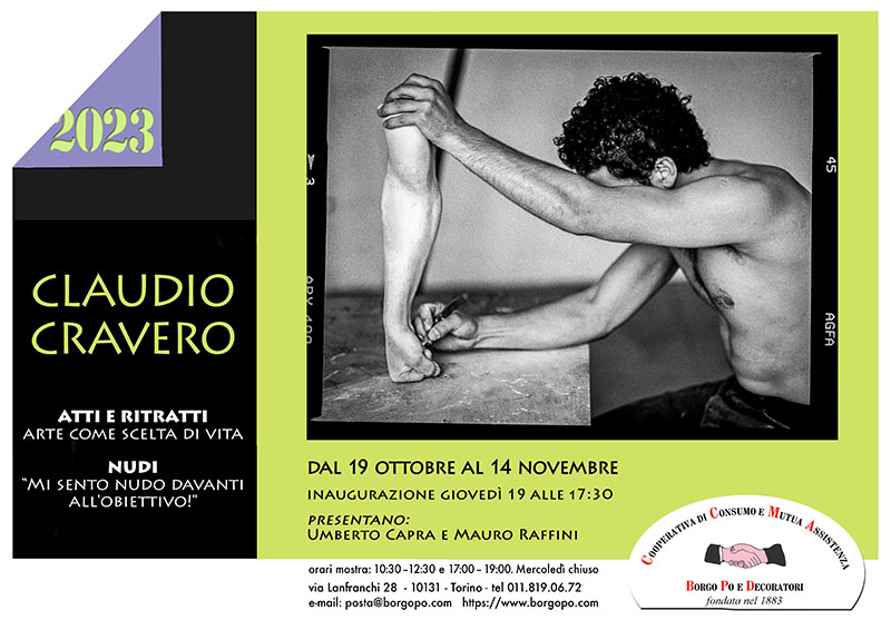 locandina mostra fotografica di Claudio Cravero dal 19-10 al 14-11-2023